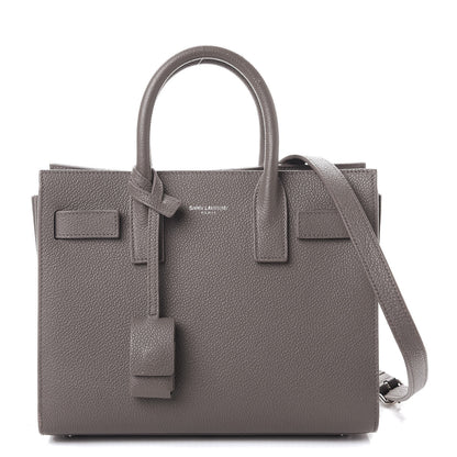 Saint Laurent Grained Calfskin Nano Sac De Jour Fog 1 of 15