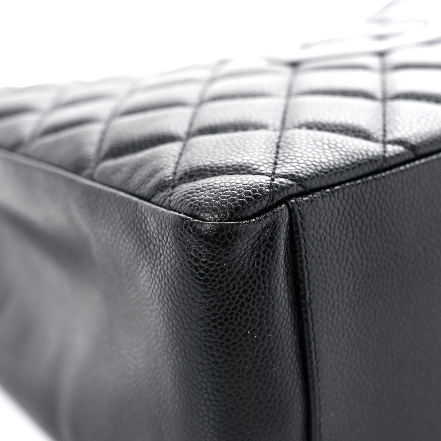 Caviar Quilted Grand Shopping Tote GST Black