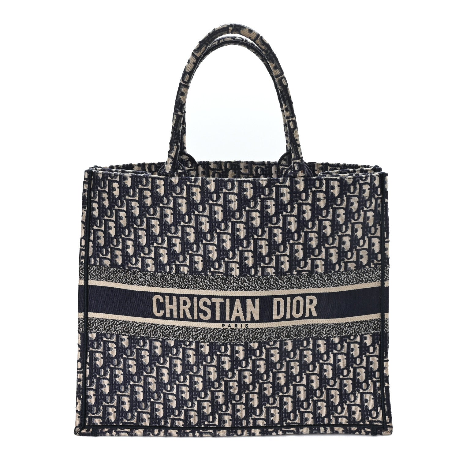Christian Dior Oblique Large Book Tote Blue Multicolor 1 of 10