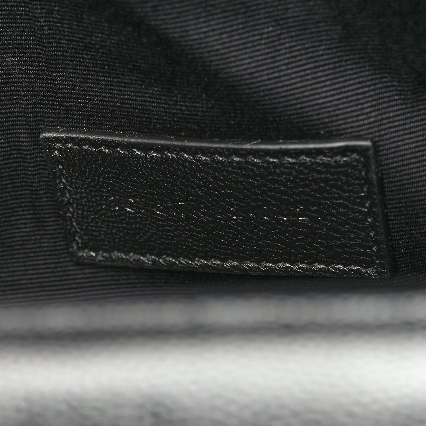 Grain De Poudre Matelasse Chevron Monogram Cassandre Flap Pouch Black