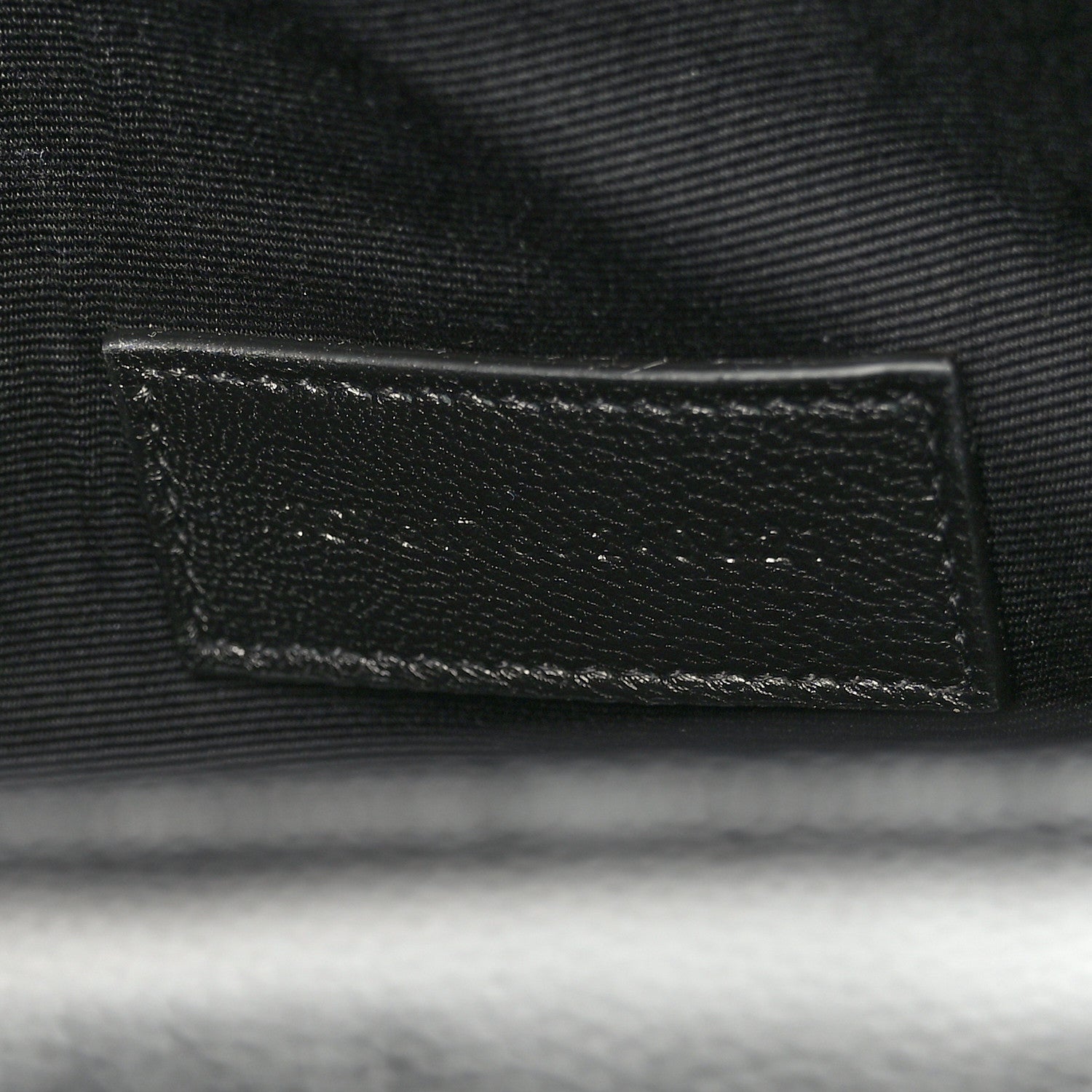 Saint Laurent Grain De Poudre Matelasse Chevron Monogram Cassandre Flap Pouch Black 7 of 8