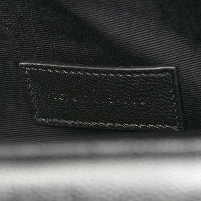Saint Laurent Grain De Poudre Matelasse Chevron Monogram Cassandre Flap Pouch Black 7 of 8