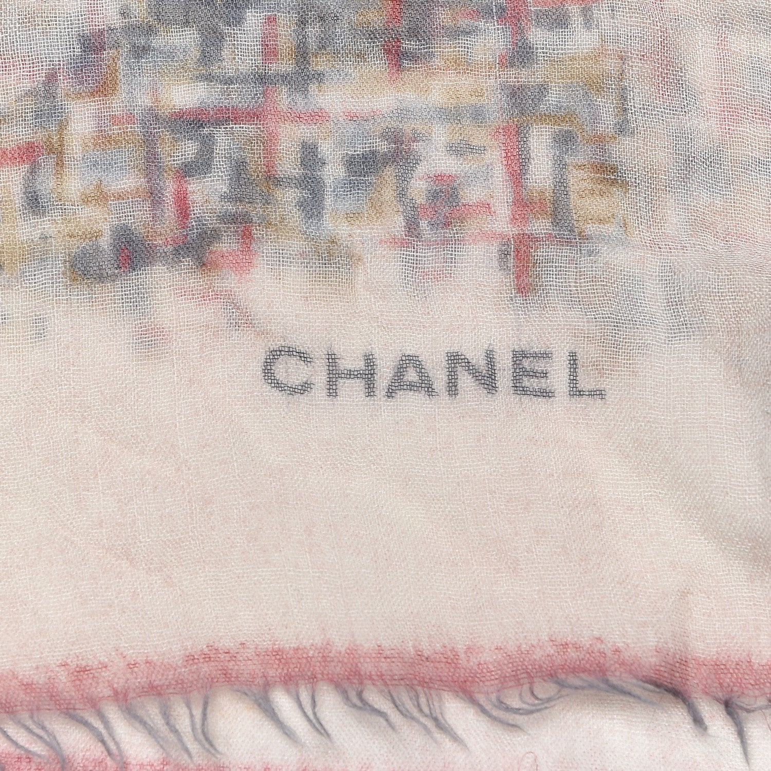Chanel Cashmere Silk CC Scarf Multicolor 4 of 5