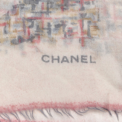 Chanel Cashmere Silk CC Scarf Multicolor 4 of 5