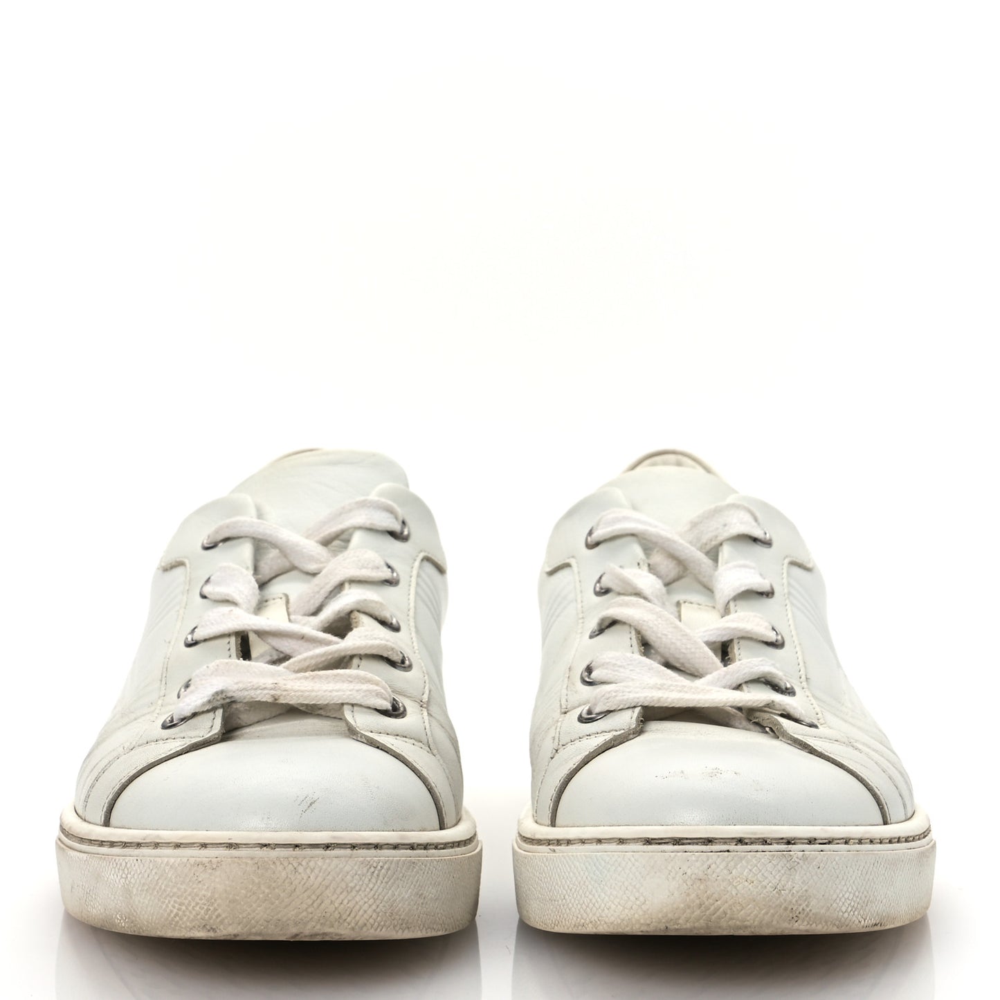 Calfskin Womens Advantage Sneakers 37 White
