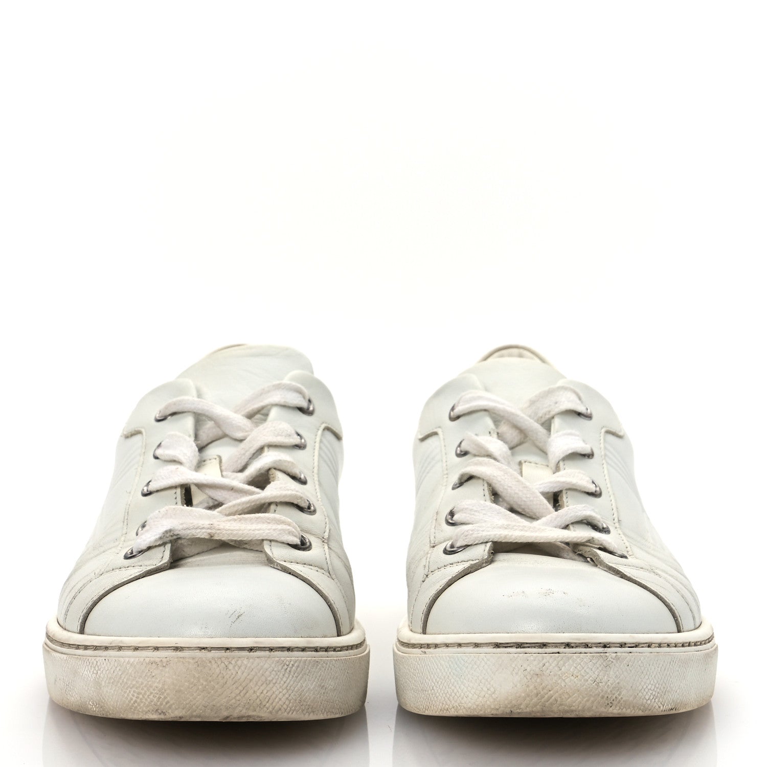 Hermes Calfskin Womens Advantage Sneakers 37 White 3 of 19