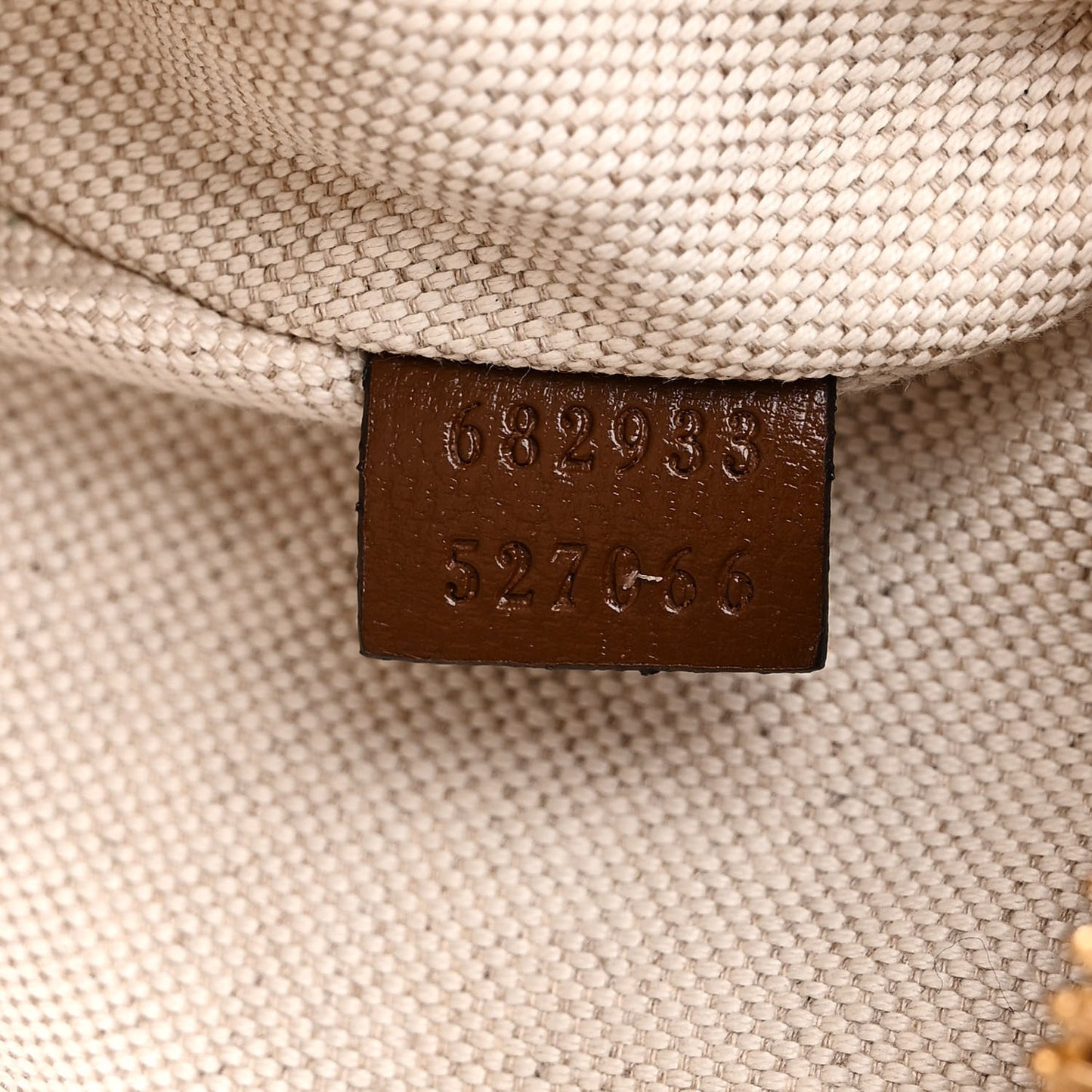 GG Supreme Monogram Textured Calfskin Retro Interlocking G Belt Bag Beige Ebony Brown Sugar
