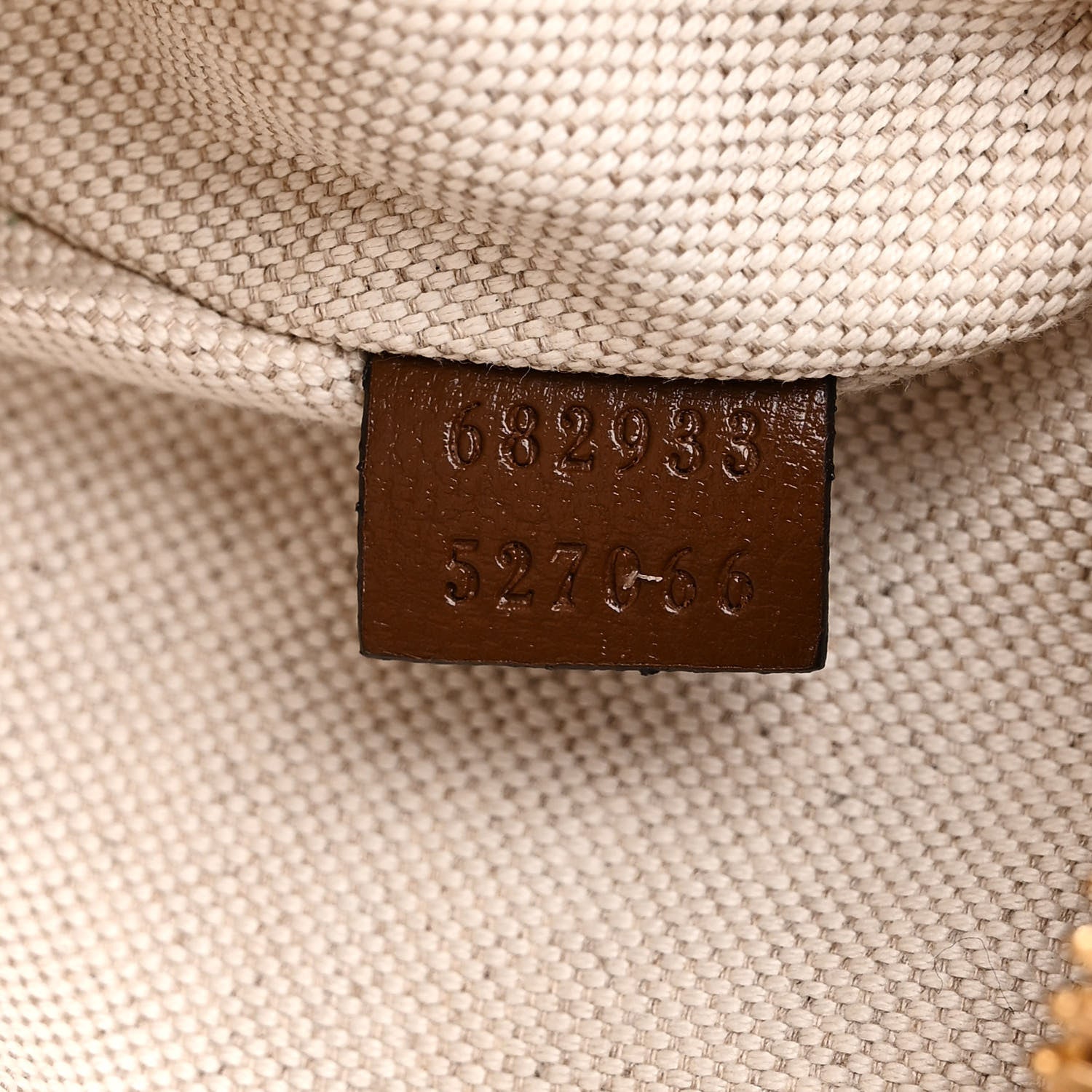 Gucci GG Supreme Monogram Textured Calfskin Retro Interlocking G Belt Bag Beige Ebony Brown Sugar 7 of 11