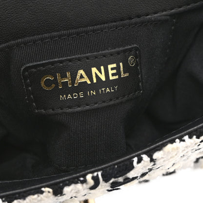 Chanel Tweed Braided Calfskin Mini My Own Frame Flap Grey Black 6 of 10
