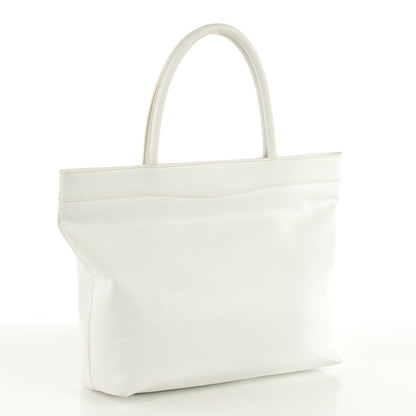 Chanel Caviar CC Tote White 3 of 8