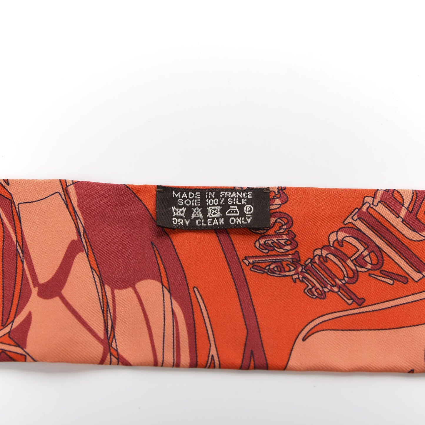 Silk Caleche Mors Et Bouteilles Twilly Vermilion Corail Bleu