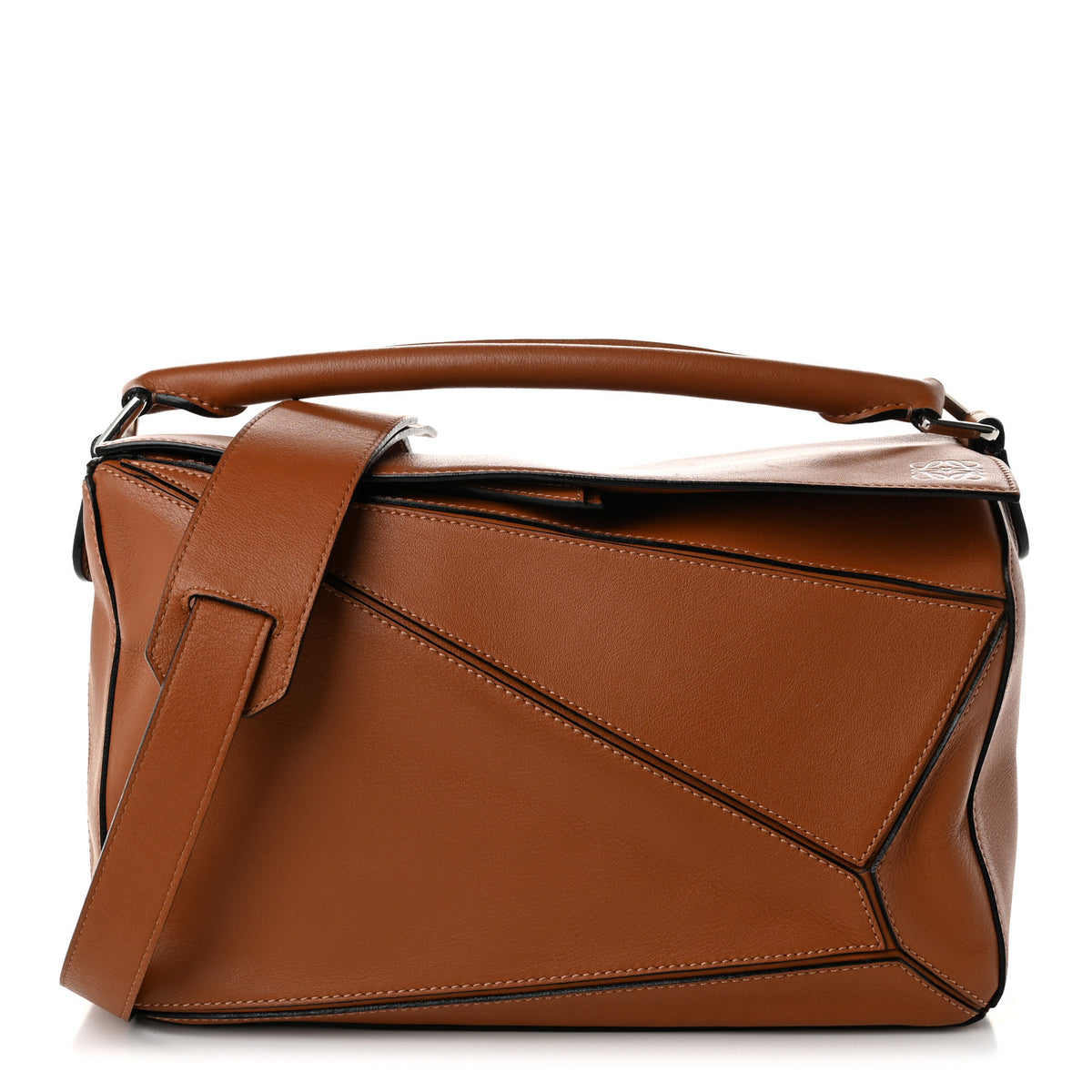 Calfskin Medium Puzzle Bag Tan
