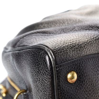 Prada Metallic Vitello Daino Shoulder Bag Piombo 11 of 14