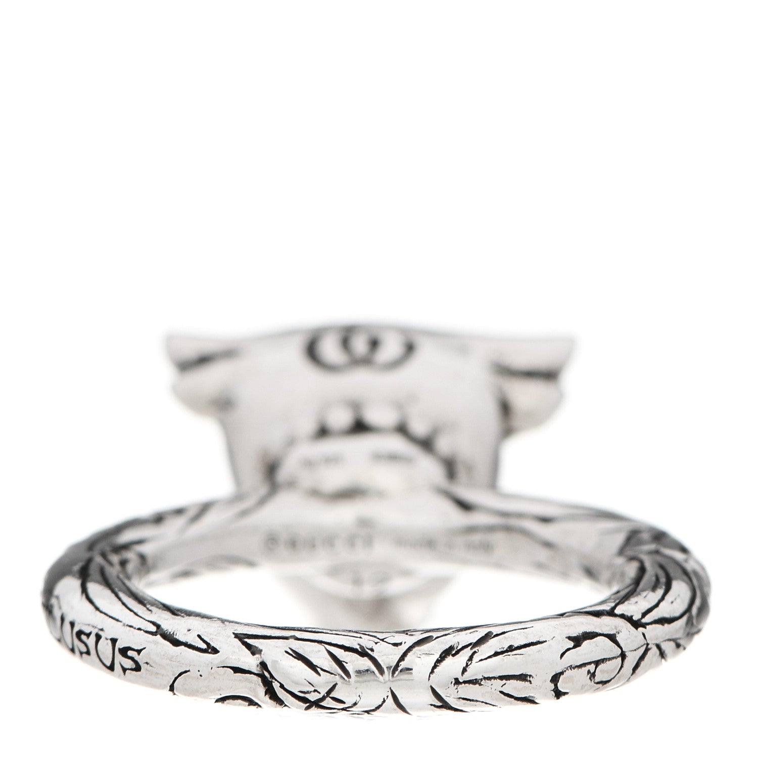 Gucci Sterling Silver Anger Forest Bull's Head Ring 52 6 4 of 5