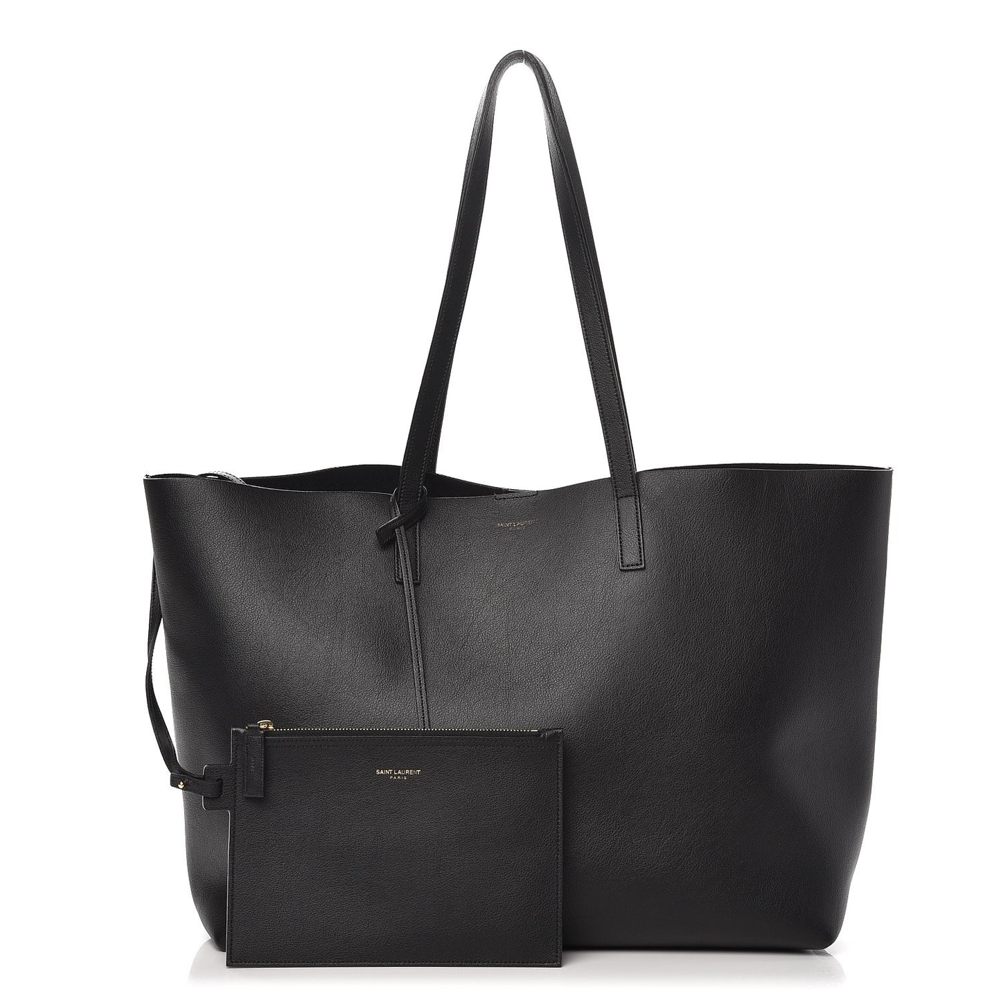 Calfskin Large Shopping Tote Black
