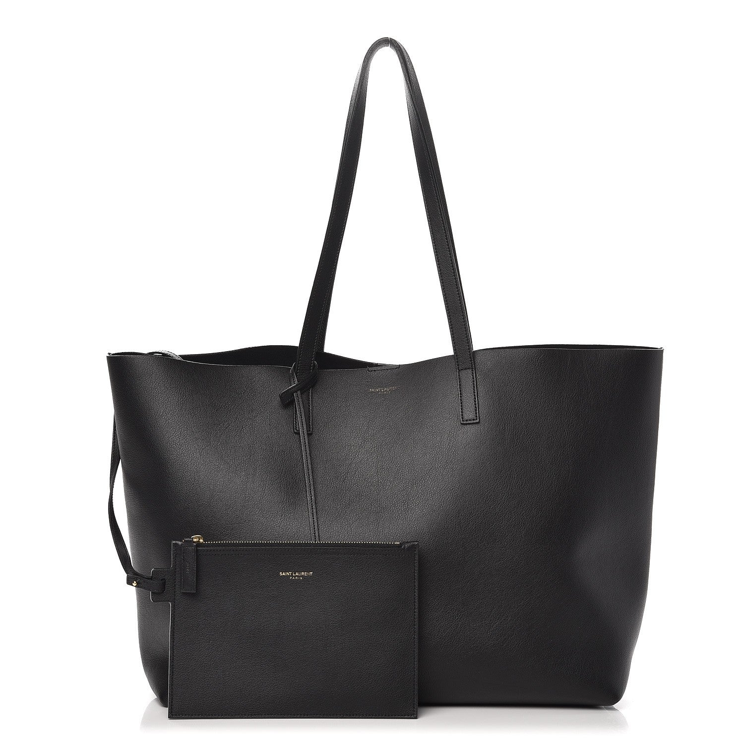 Saint Laurent Calfskin Large Shopping Tote Black 3 of 11