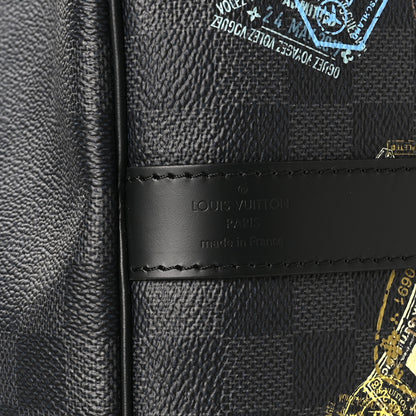 Louis Vuitton Damier Graphite Stamps Keepall Bandouliere 50 5 of 8