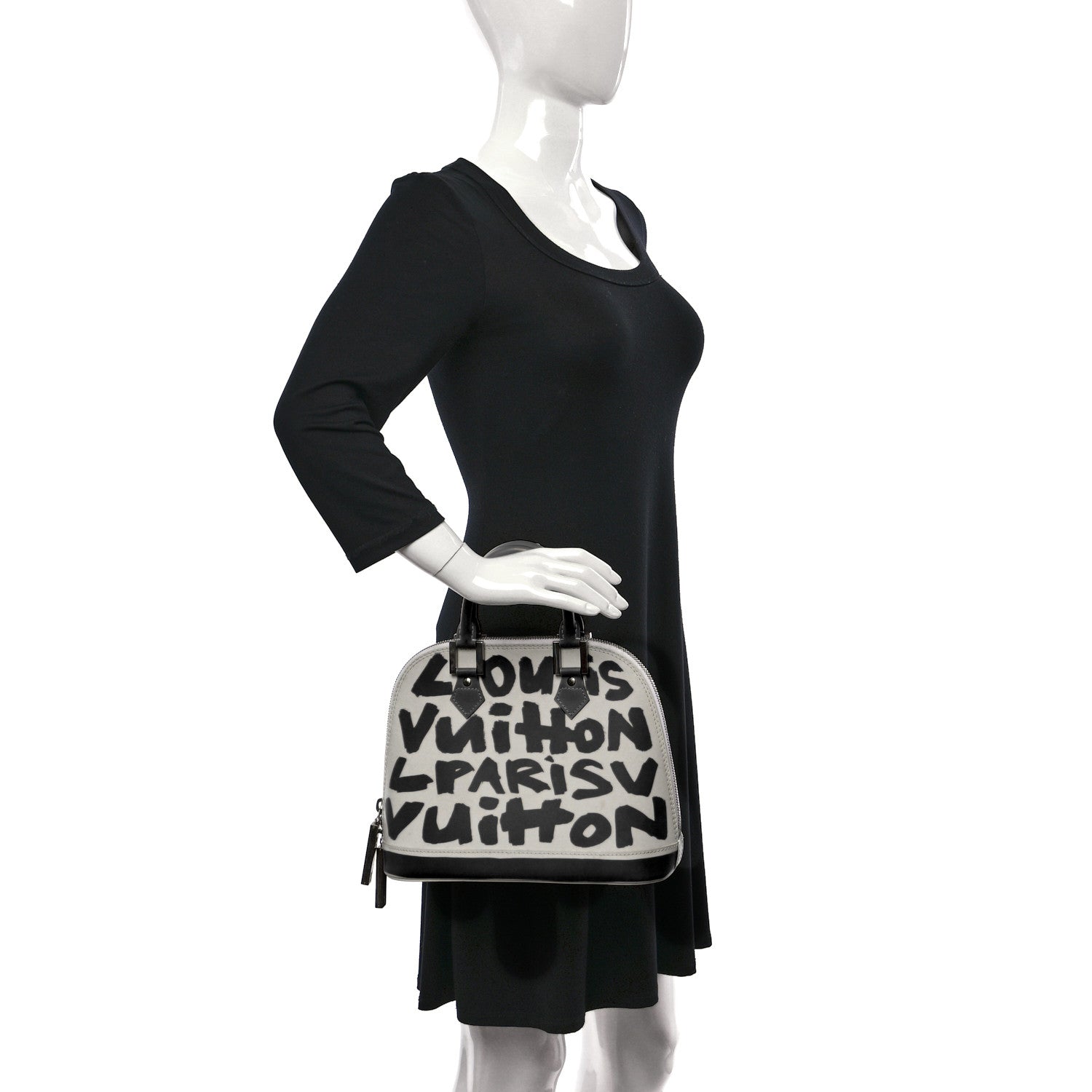 Louis Vuitton Graffiti Alma MM Black 3 of 13