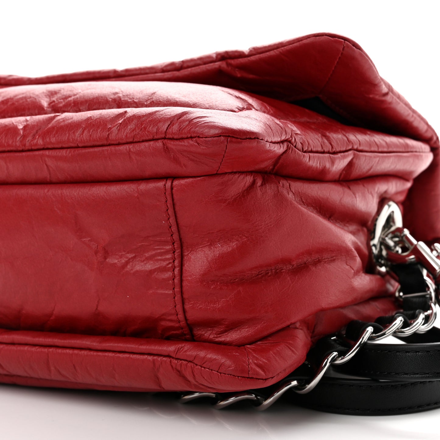 Lambskin The Pillow Bag Cranberry