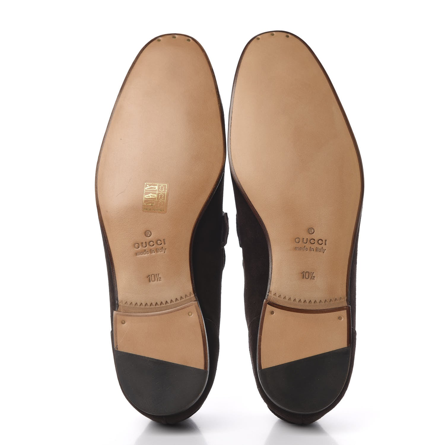 Gucci Suede Web Mens Horsebit Loafers 10.5 Cocoa 6 of 11