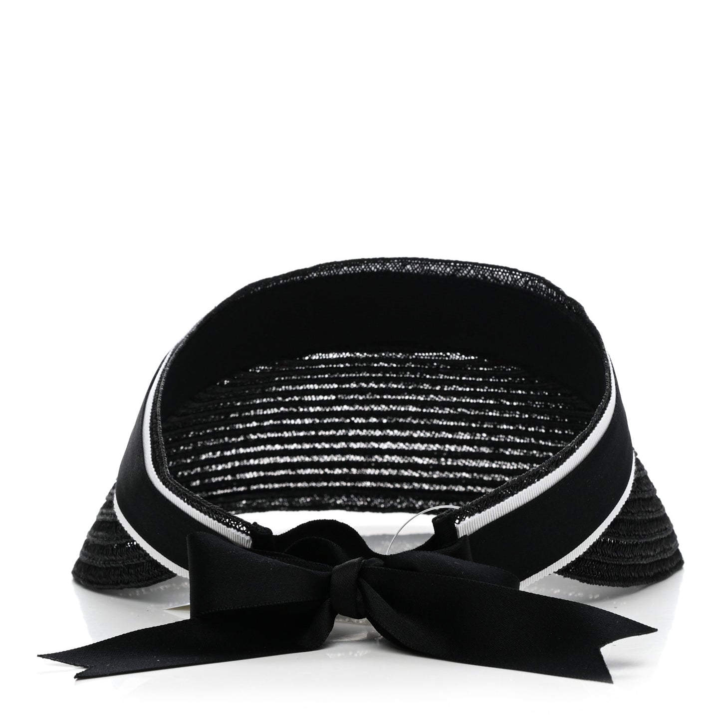 Abaca Cotton Ribbon Visor S Black