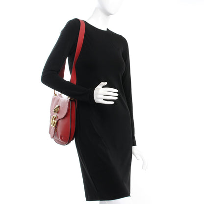 Gucci Cellarius Calfskin Feline GG Marmont Flap Shoulder Bag Vulcanic Red 2 of 7