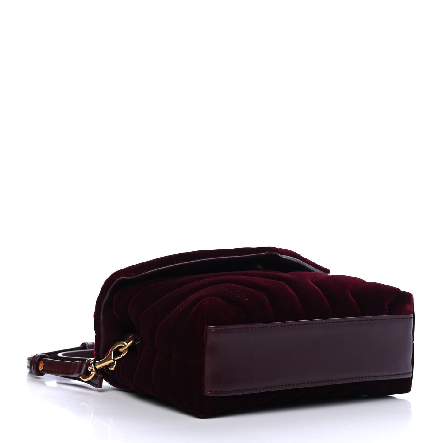 Velvet Y Quilted Monogram Toy Loulou Crossbody Bag French Burgundy