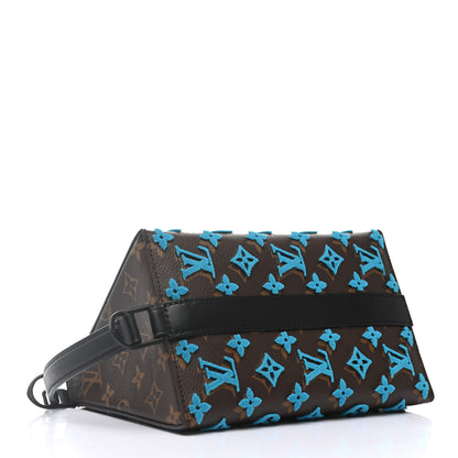 Louis Vuitton Monogram Tuffetage Triangle Messenger Turquoise 4 of 7
