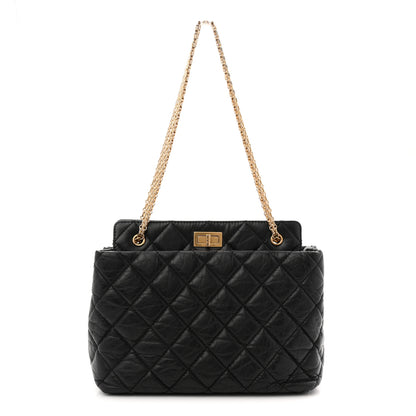 Chanel Aged Calfskin Quilted Reissue 2.55 Tote Black 1 of 10