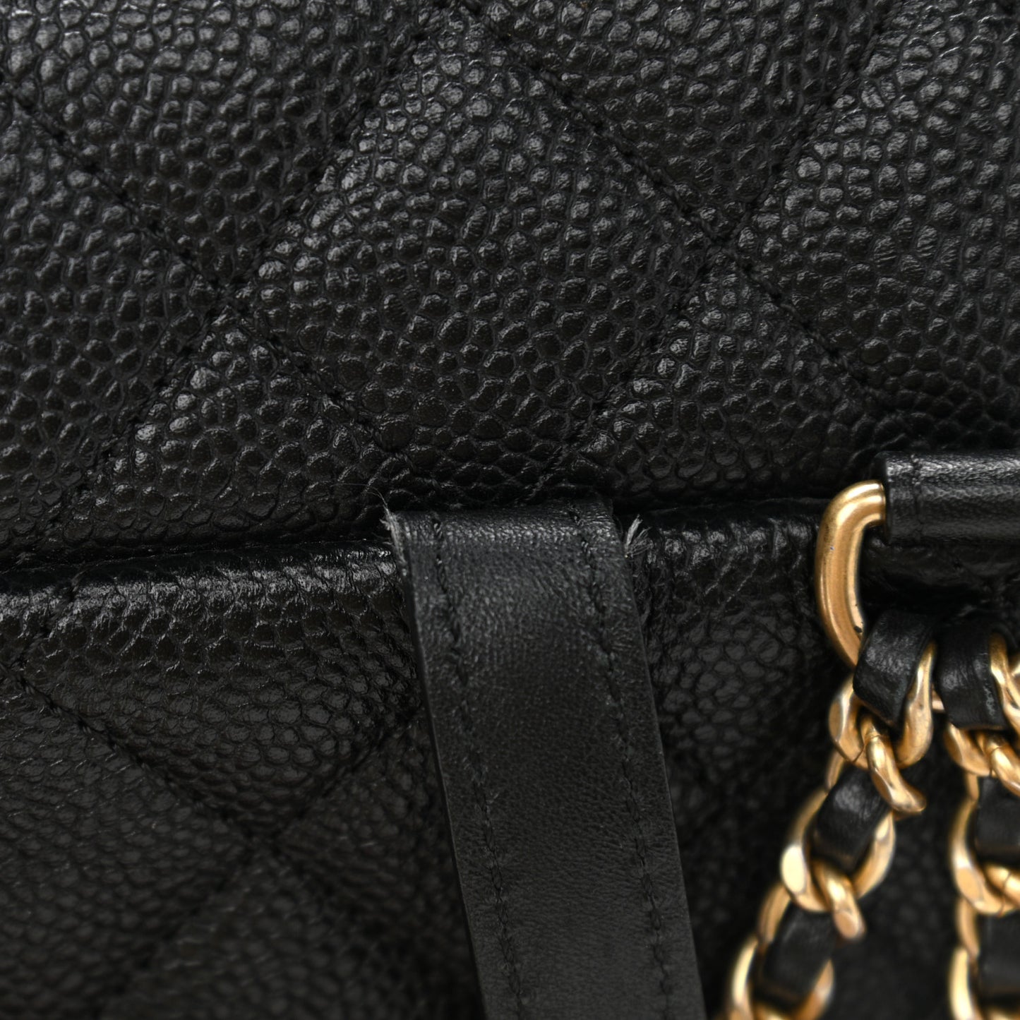 Caviar Quilted Filigree Backpack Black