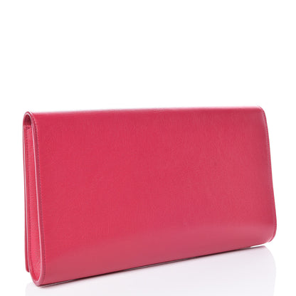 Saint Laurent Goatskin Monogram Large Belle De Jour Clutch Lipstick Fuchsia 3 of 9