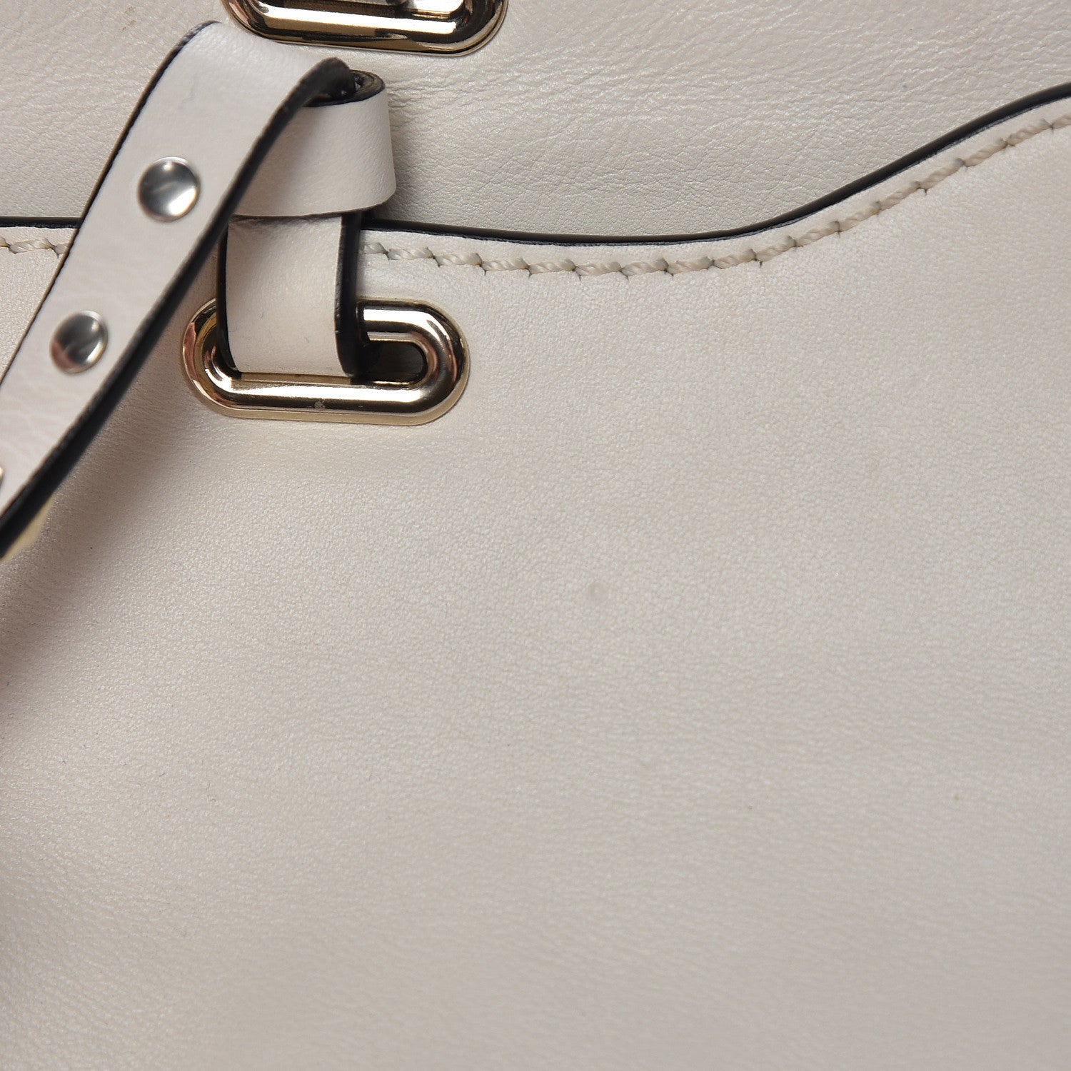 Valentino Garavani Vitello Medium Rockstud Tote Ivory 13 of 20