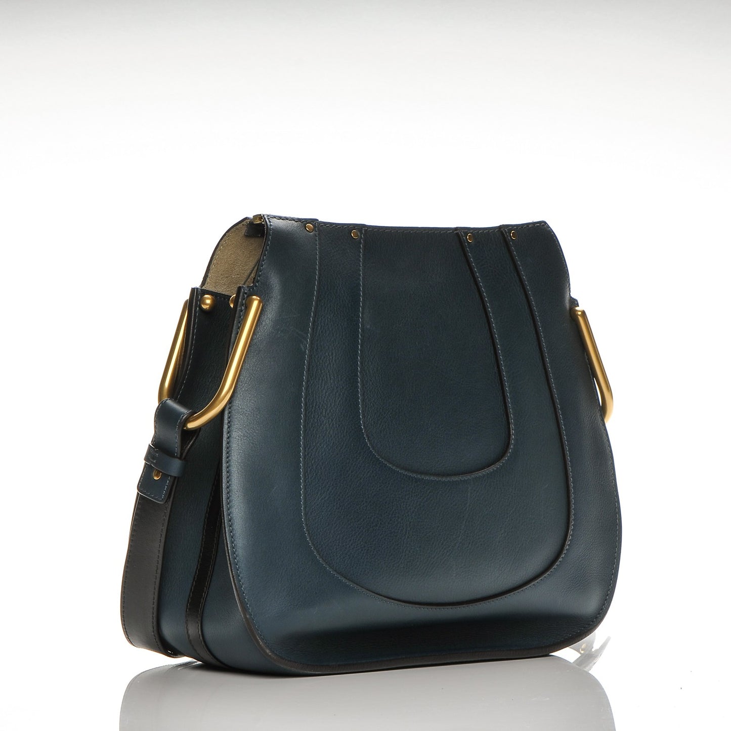 Calfskin Small Hayley Hobo Blue