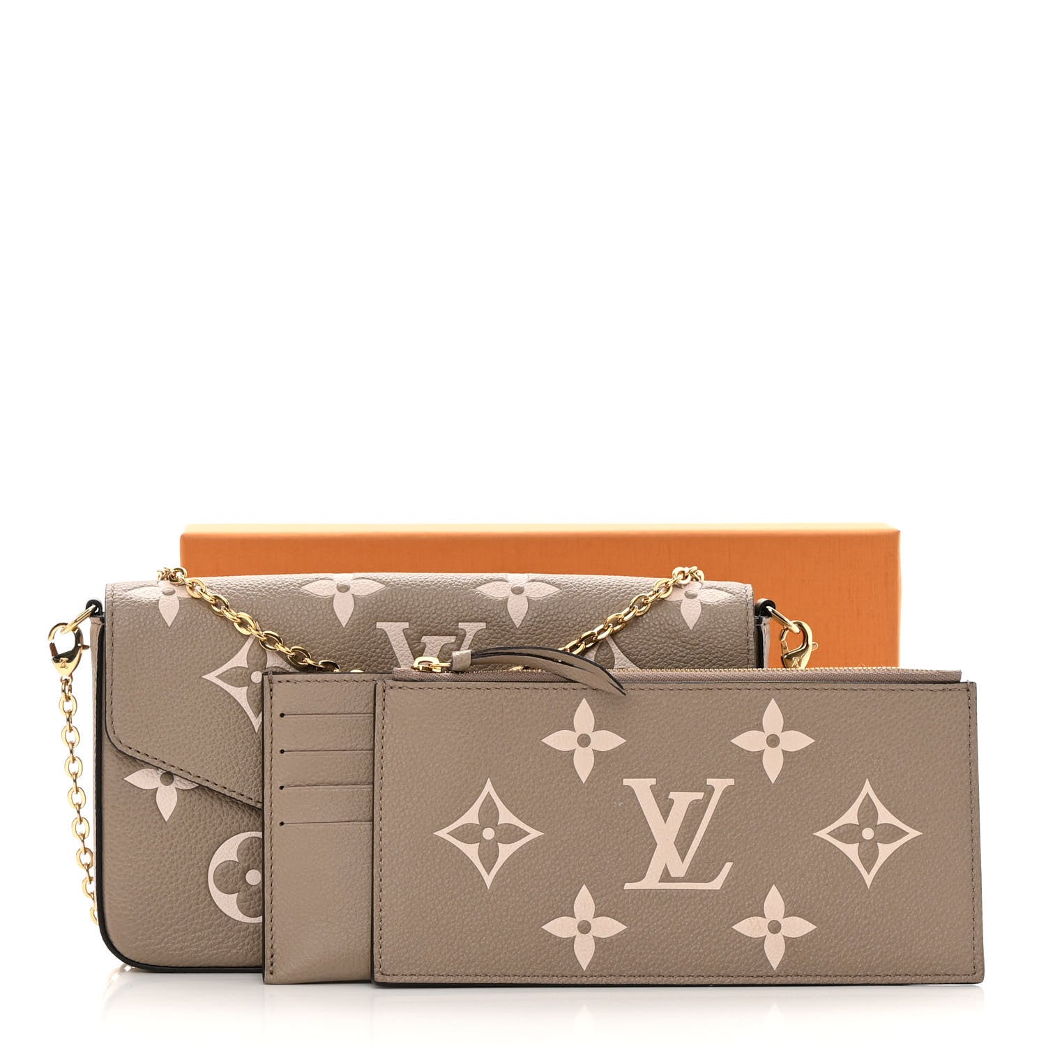Louis Vuitton Empreinte Monogram Giant Felicie Pochette Tourterelle Creme 15 of 15