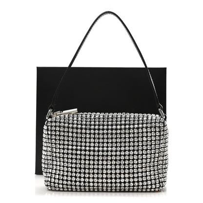 Alexander Wang Mesh Crystal Rhinestone Mini Heiress Pouch Silver 11 of 11