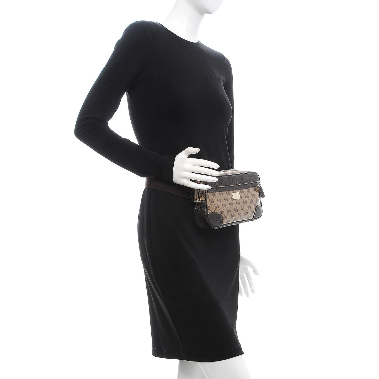 Crystal Monogram Belt Bag Brown