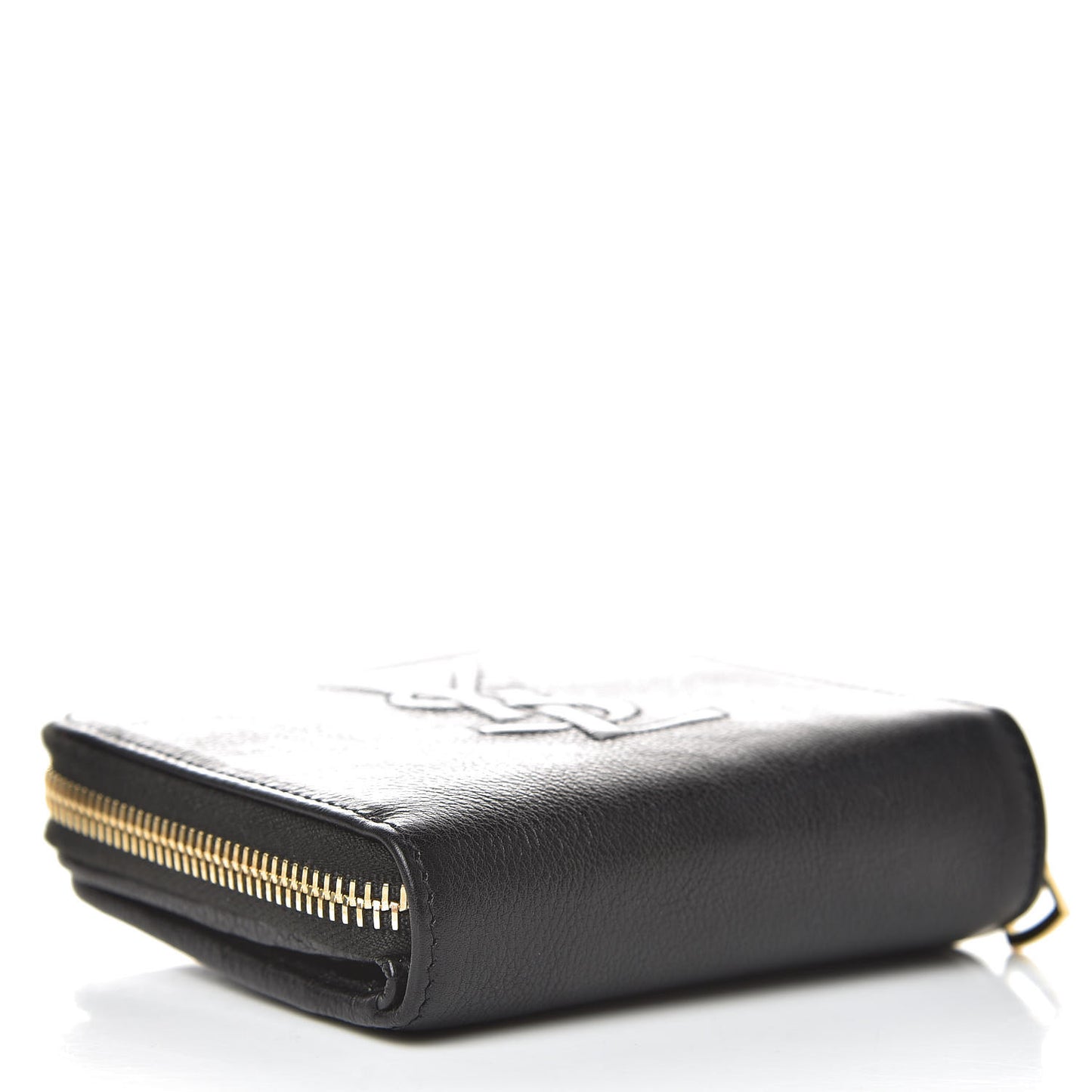 Calfskin Belle de Jour Zip Around French Wallet Black