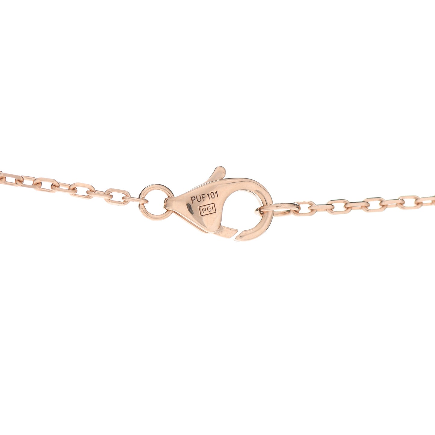 18K Pink Gold Diamond Juste Un Clou Paved Pendant Necklace