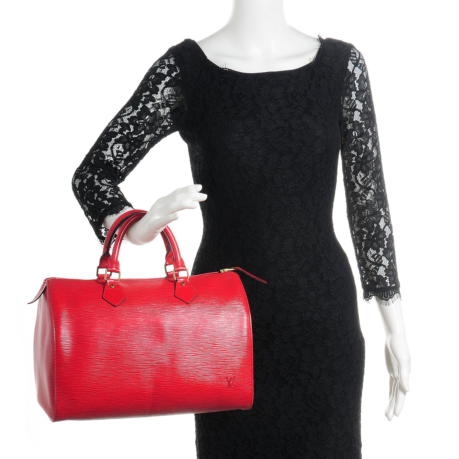 Louis Vuitton Epi Speedy 30 Rouge 2 of 7