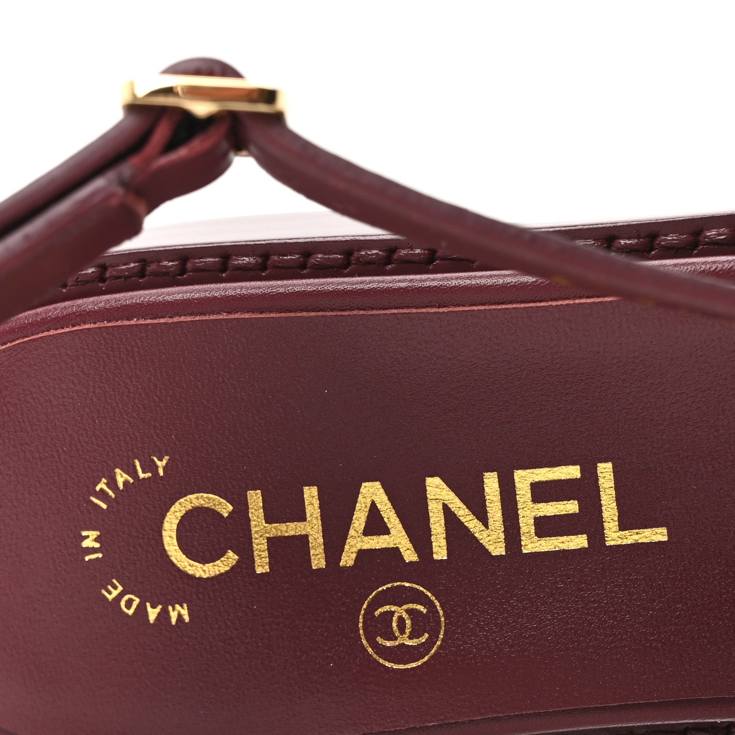 Chanel Calfskin Crystal Slingback Loafers 38.5 Dark Burgundy 8 of 10