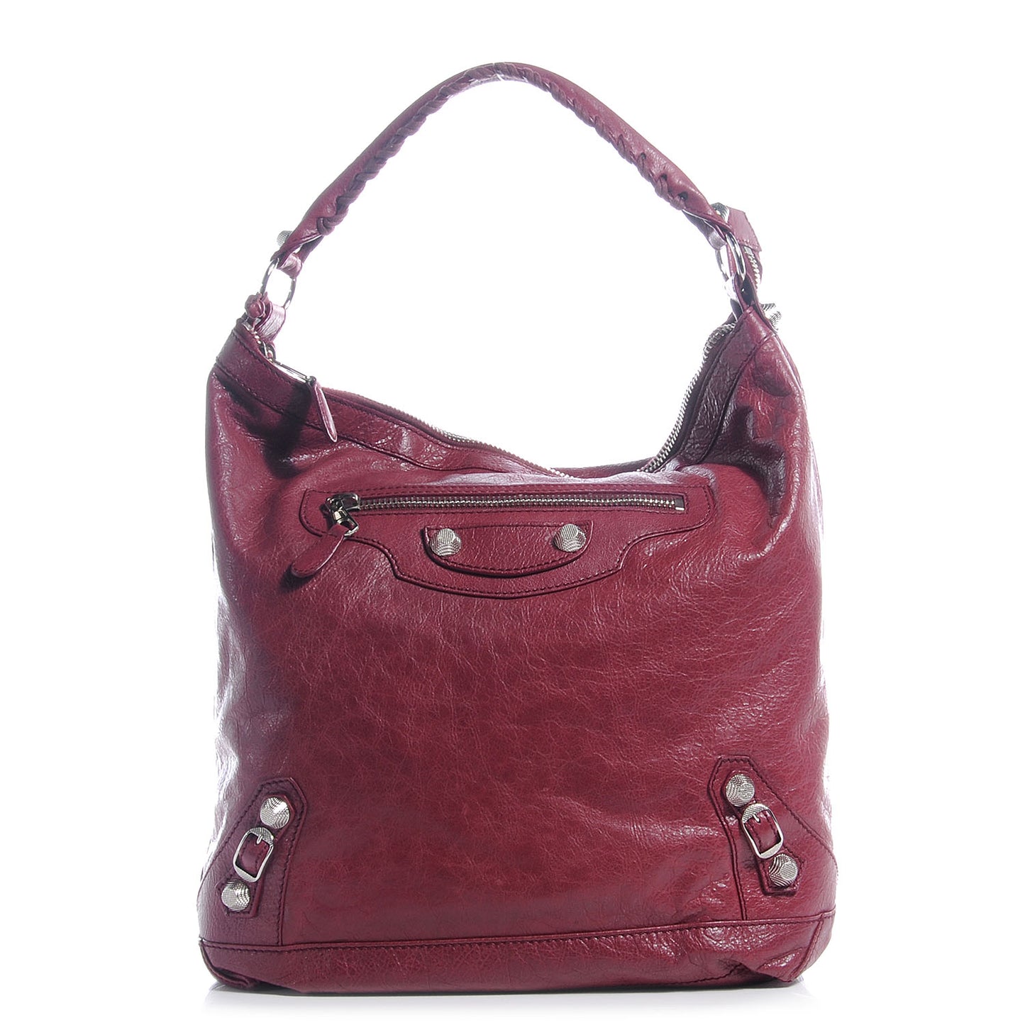Agneau Giant 21 Silver Hardware Day Hobo Cassis