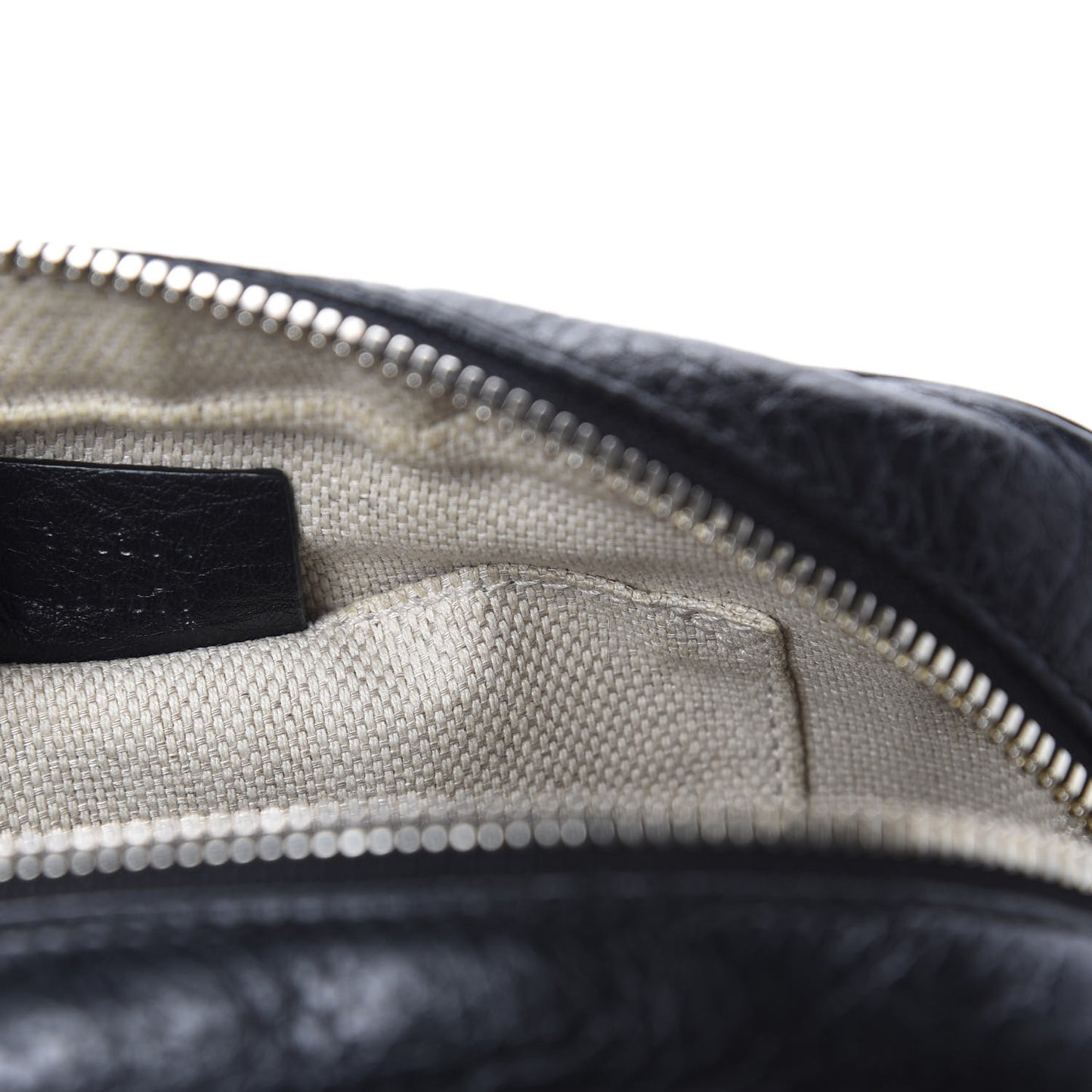Pebbled Calfskin Small Soho Disco Bag Black