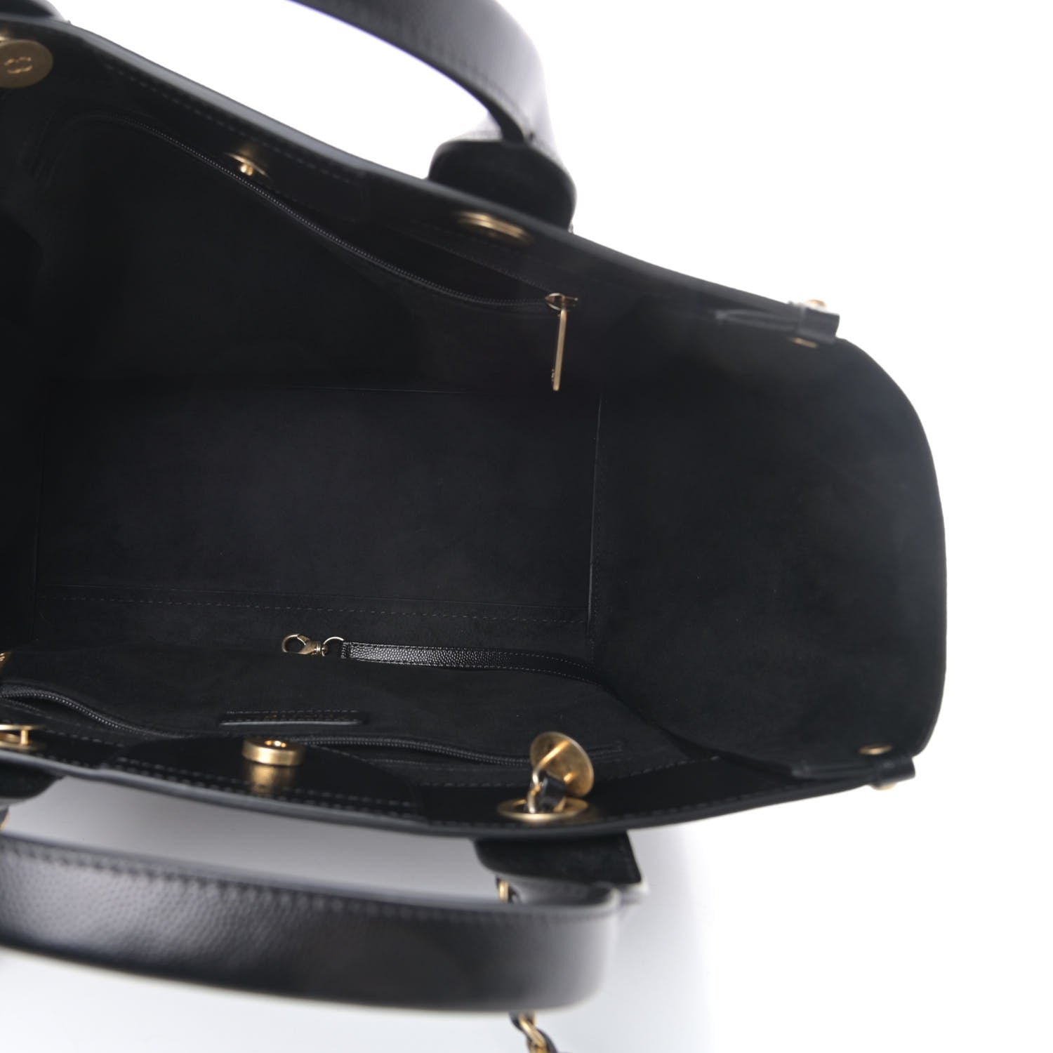 Chanel Caviar Small Studded Deauville Tote Black 5 of 11