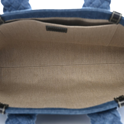 Chloe Denim Calfskin Large Braided Woody Ribbon Tote  Blue 5 of 10
