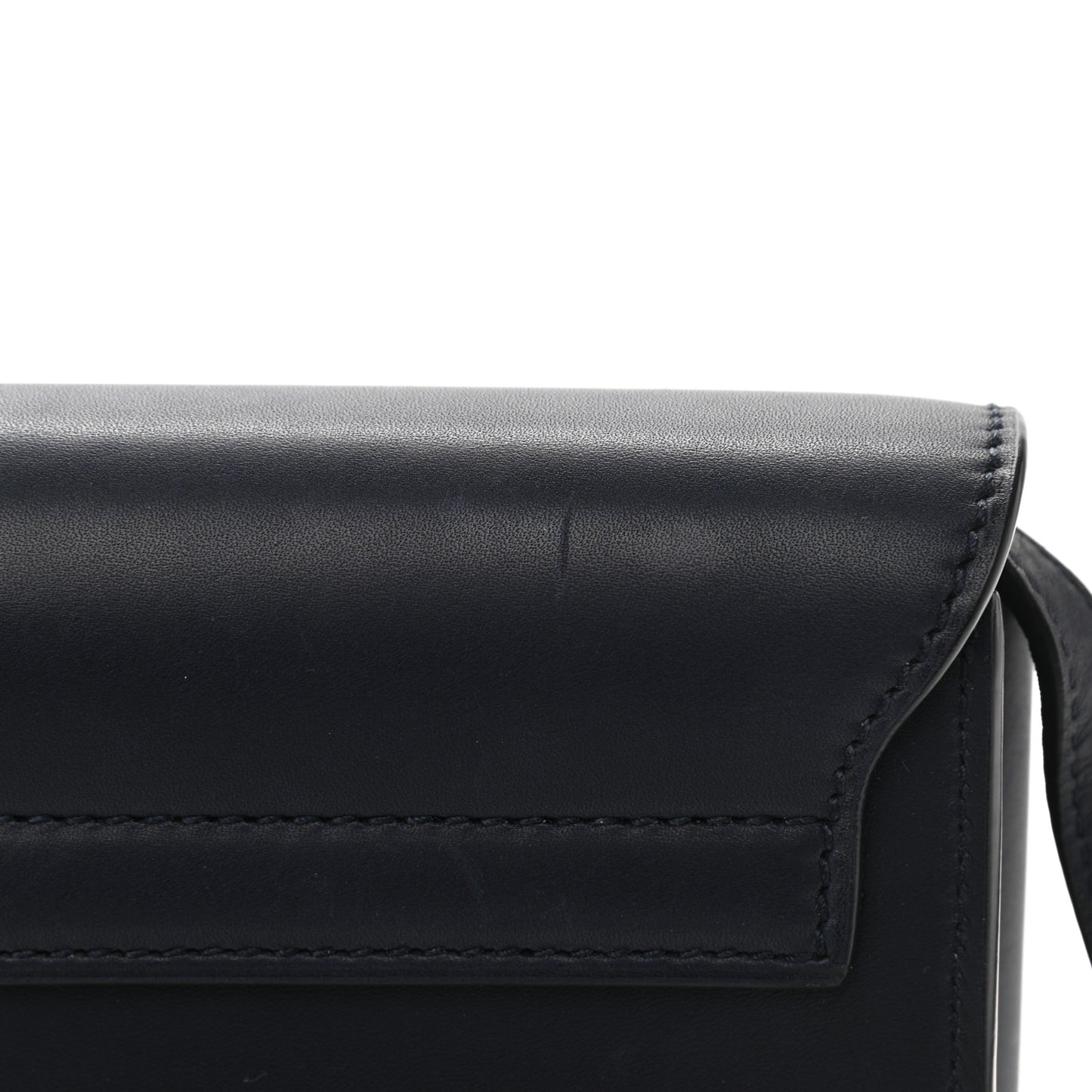 Smooth Calfskin Monogram Medium Kaia Satchel Deep Marine