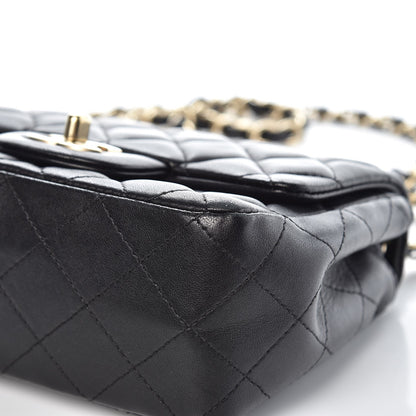 Chanel Lambskin Quilted Mini Square Flap Black 8 of 10
