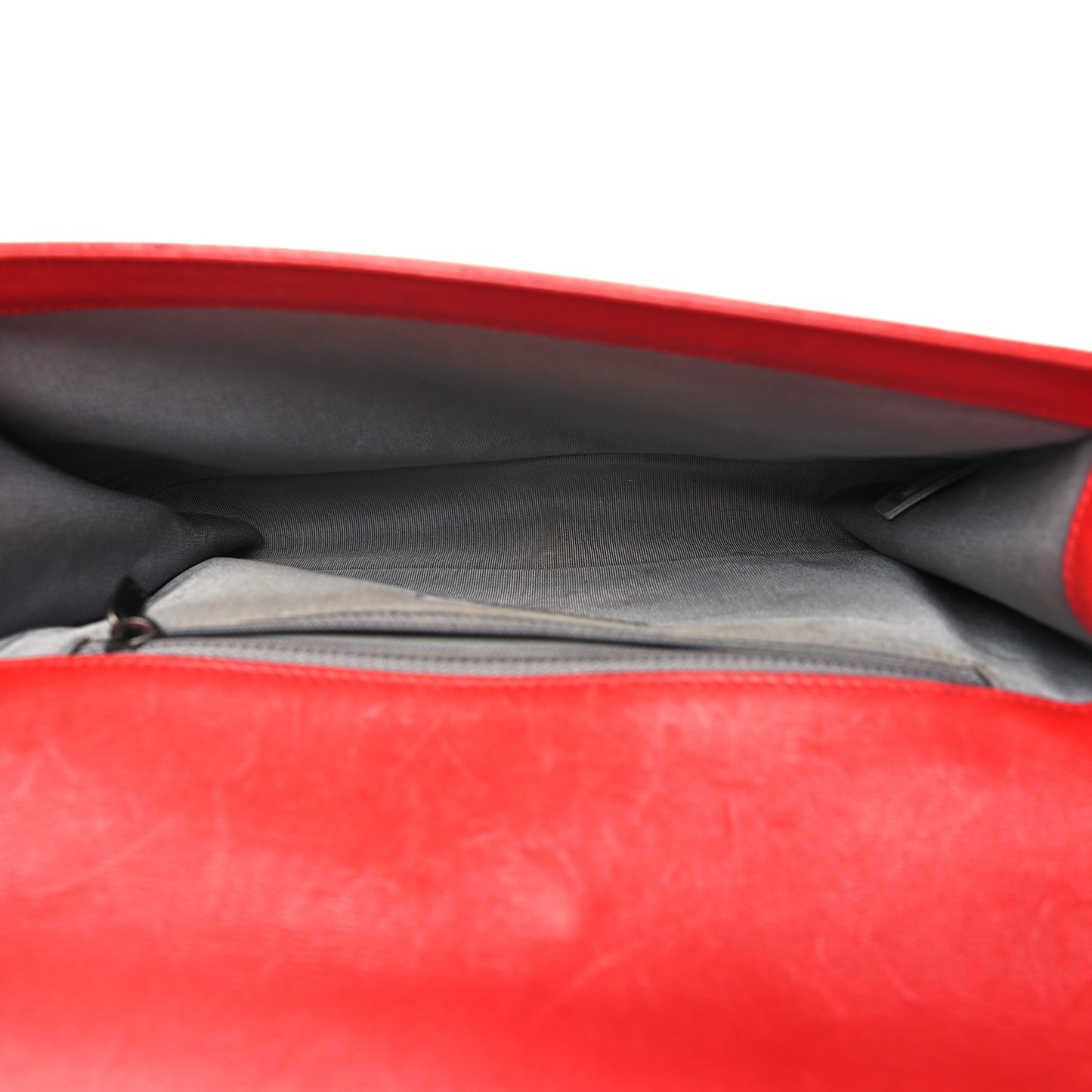 Calfskin Double Stitch New Medium Boy Flap Red