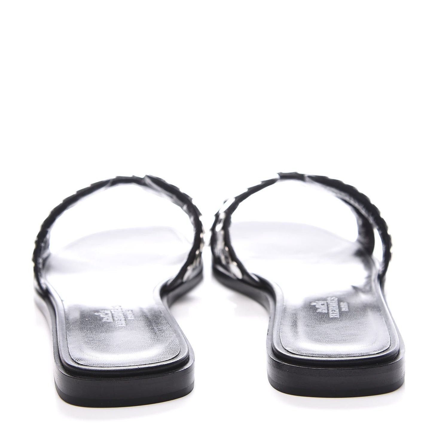 Calfskin Clou De Selle Oran Sandals 37 Black