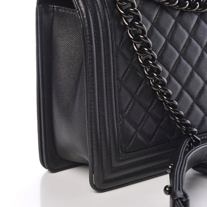 Chanel Caviar Quilted New Medium Boy Flap So Black 14 of 17