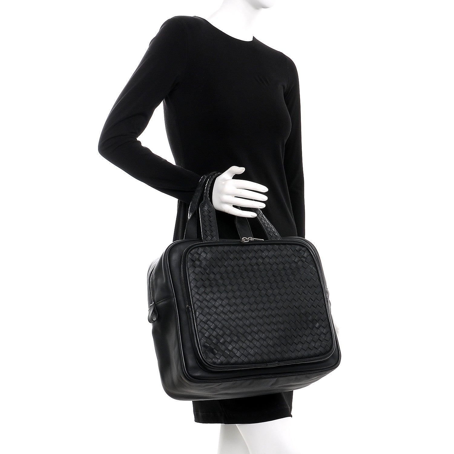 Bottega Veneta Intrecciato VN Travel Bag Nero Black 2 of 6